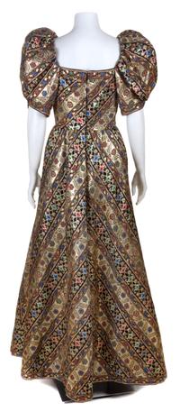 A Leonard Gold Brocade Gown, No size.