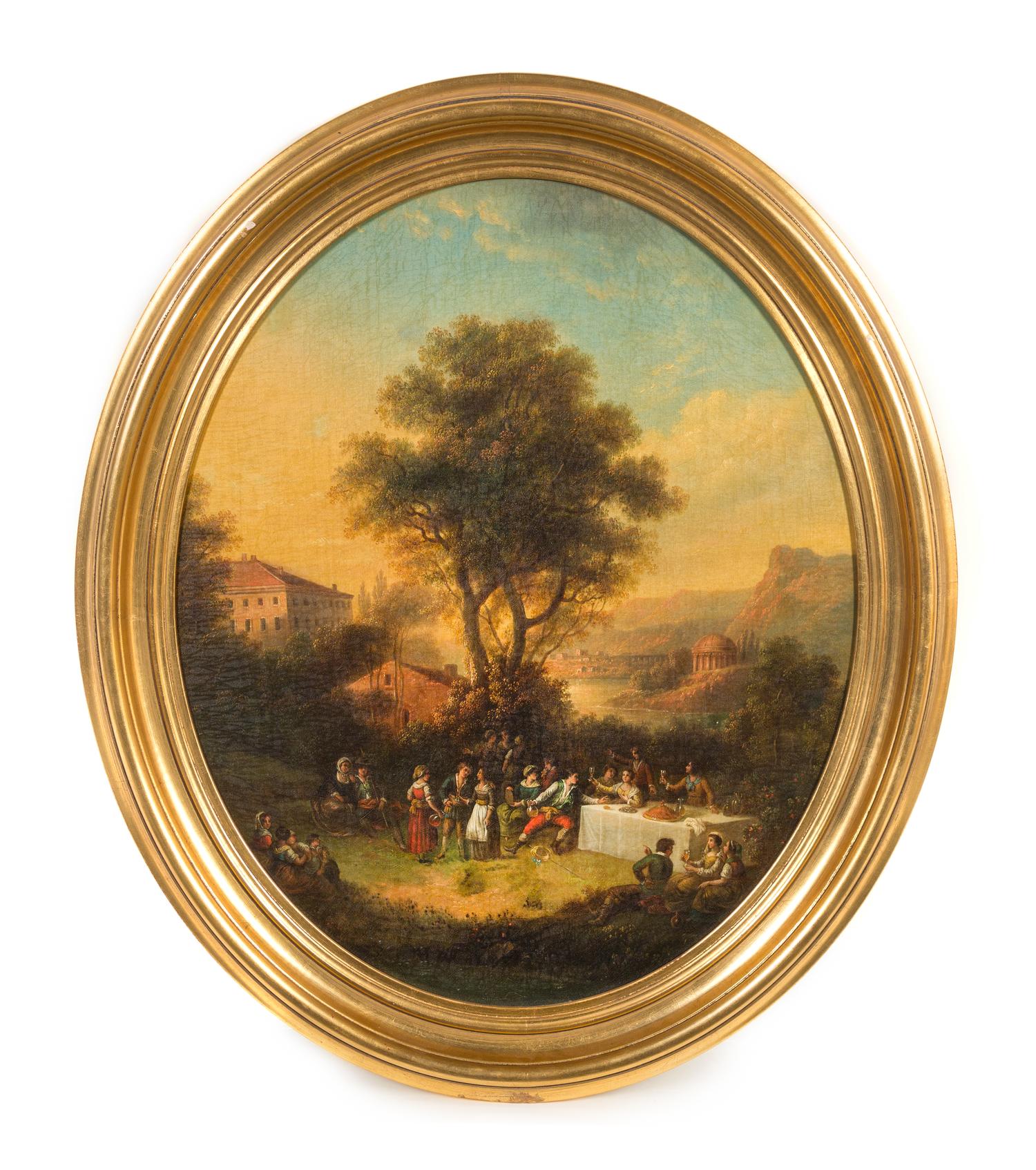 Attributed to Francesco Zuccarelli, (Italian, 1702-1788), Banquet Scene