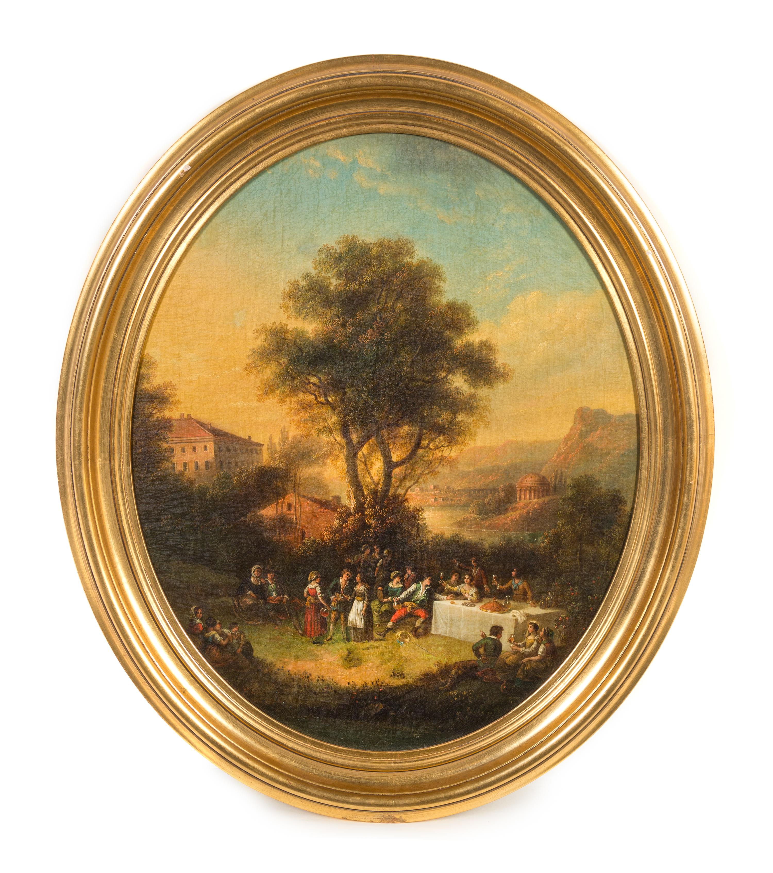 Attributed to Francesco Zuccarelli, (Italian, 1702-1788), Banquet Scene