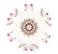 A Bohemian Cut and Stained Glass Dish Diameter 9 1/2 inches. — 19TH CENTURY