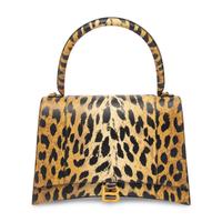 BALENCIAGA, LEOPARD-PRINT HOURGLASS BAG