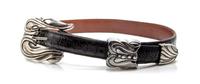 Two Barry Kieselstein-Cord Alligator Belt Straps,
