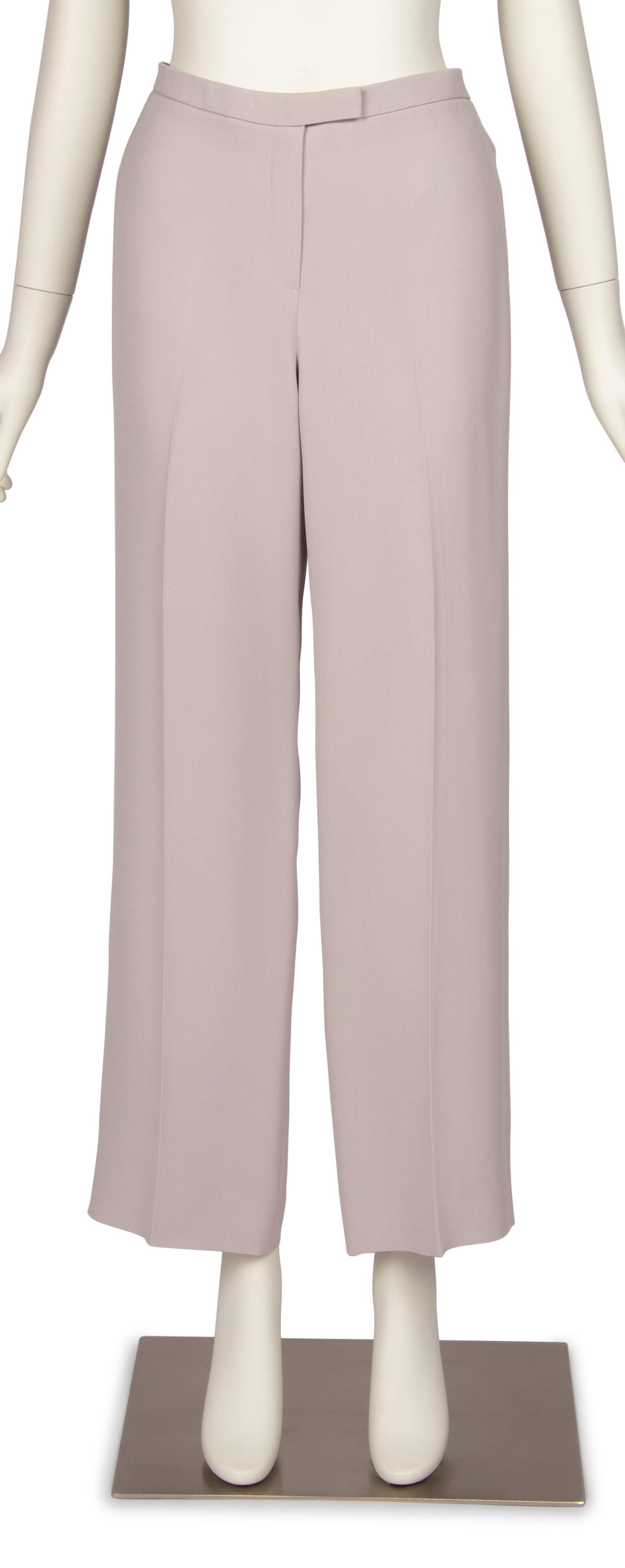 Chado Ralph Rucci Purple Wool Crepe Jacket and Pants, 2000s