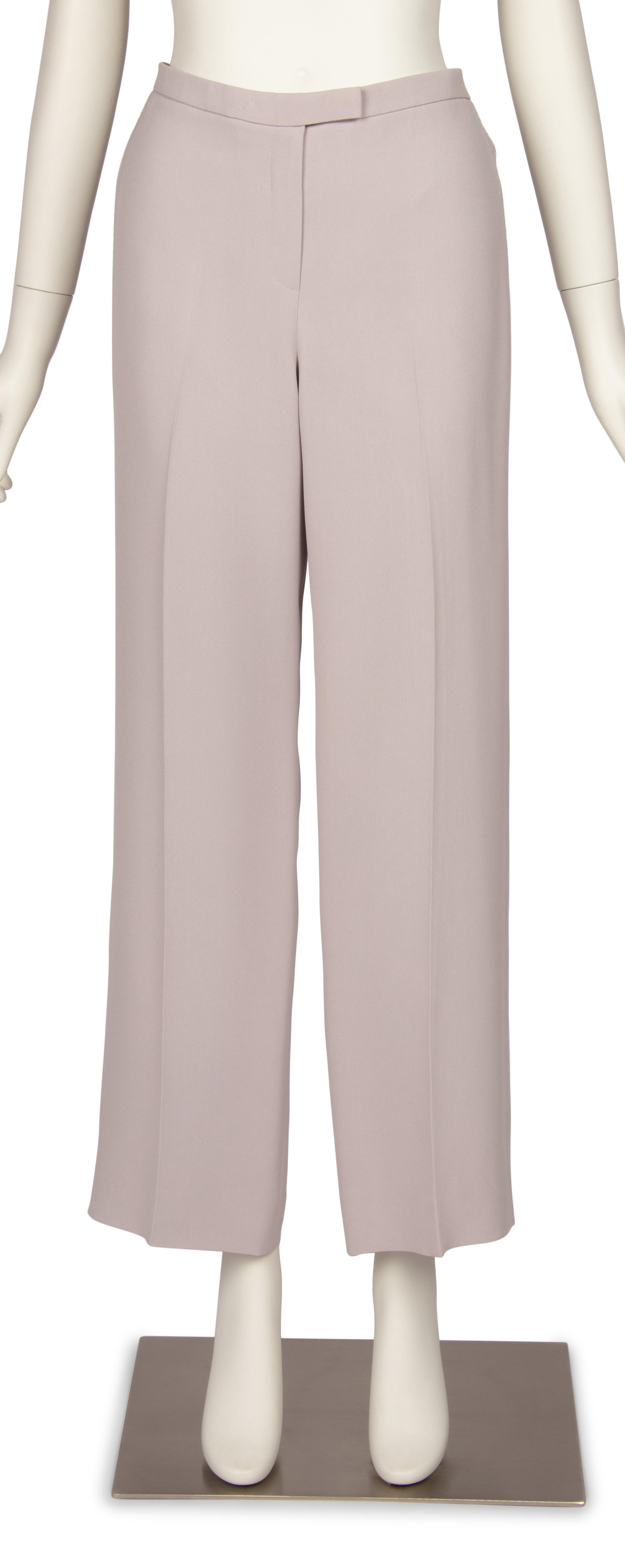 Chado Ralph Rucci Purple Wool Crepe Jacket and Pants, 2000s