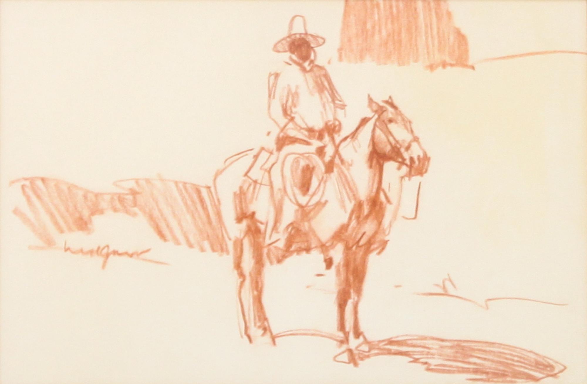 Ned Jacob, (American, b. 1938), Monument Valley Horseman