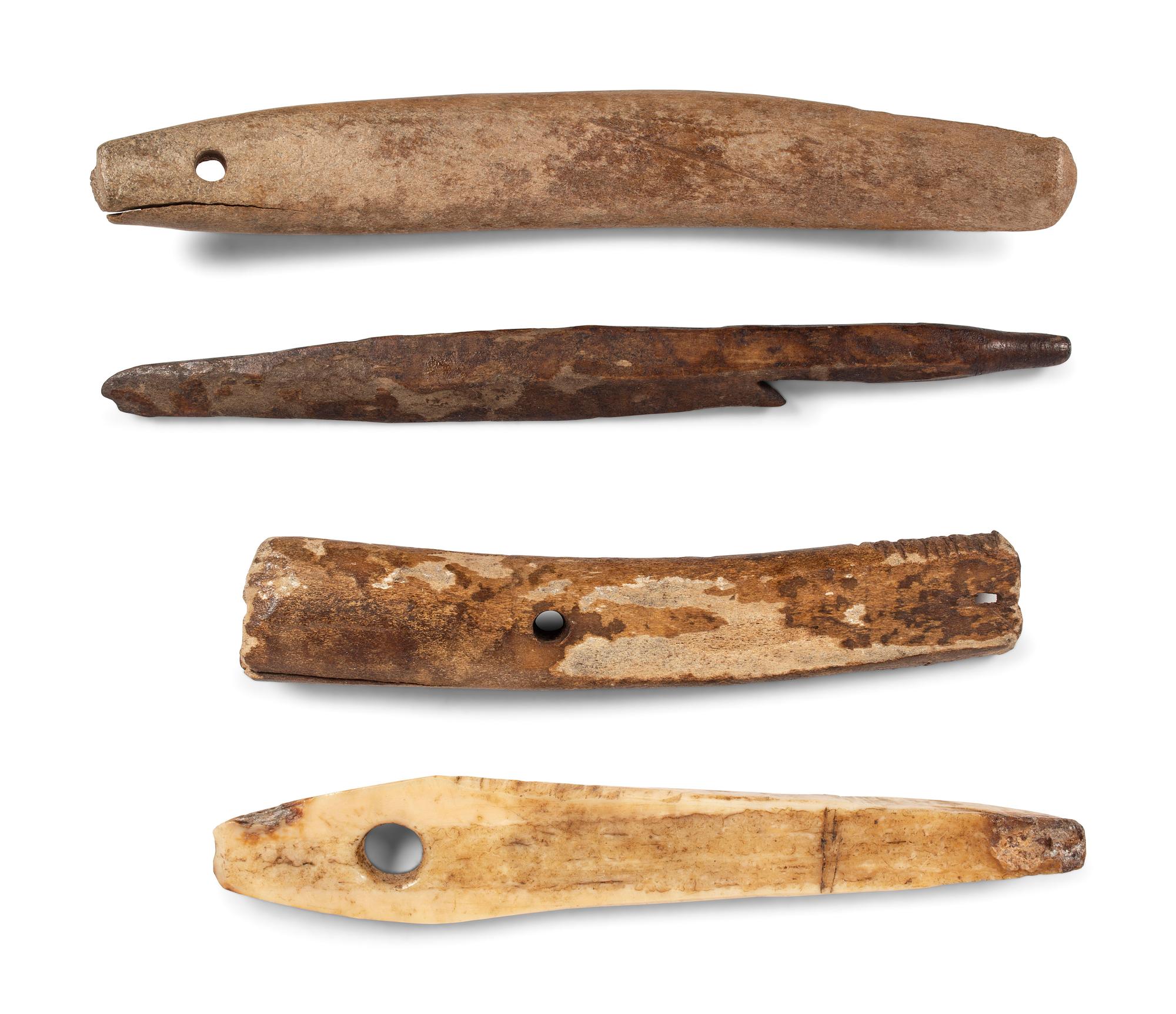 Alaskan Eskimo Bone, Antler, and Fossilized Walrus Ivory Tools and Implements