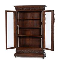 A Renaissance Revival Carved Oak Display Cabinet