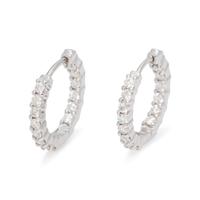 ROBERTO COIN, DIAMOND HOOP EARRINGS