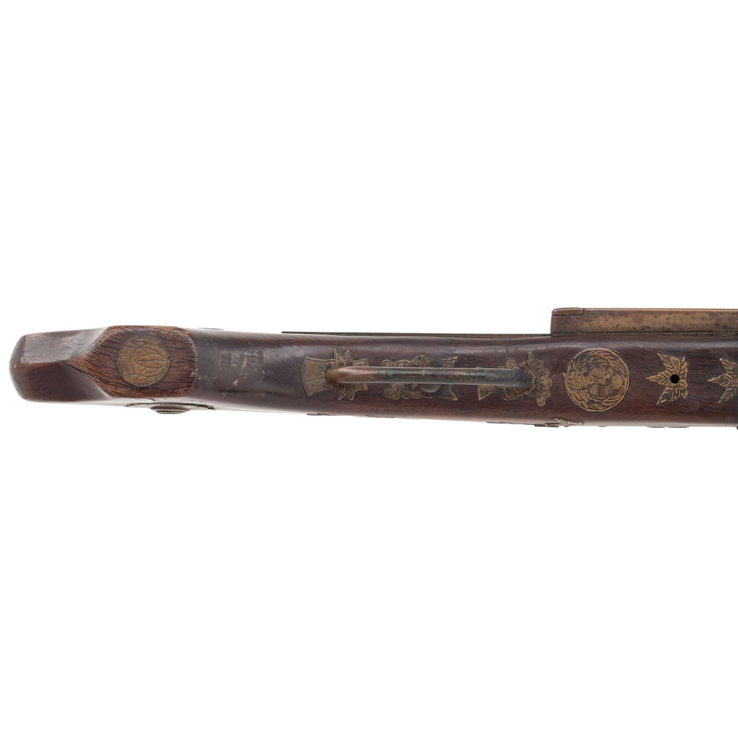 Japanese Tanegashima with Two Mon to the Stock and Dragon Motif to Barrel