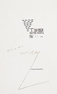 WILDE, OSCAR. Poems. London, 1892. Limited edition, signed by Wilde.