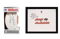 A Group Chicago Bears Hall of Famer Steve McMichael Signed and Inscribed Items Including One of Kind Piece from His Sports Bar