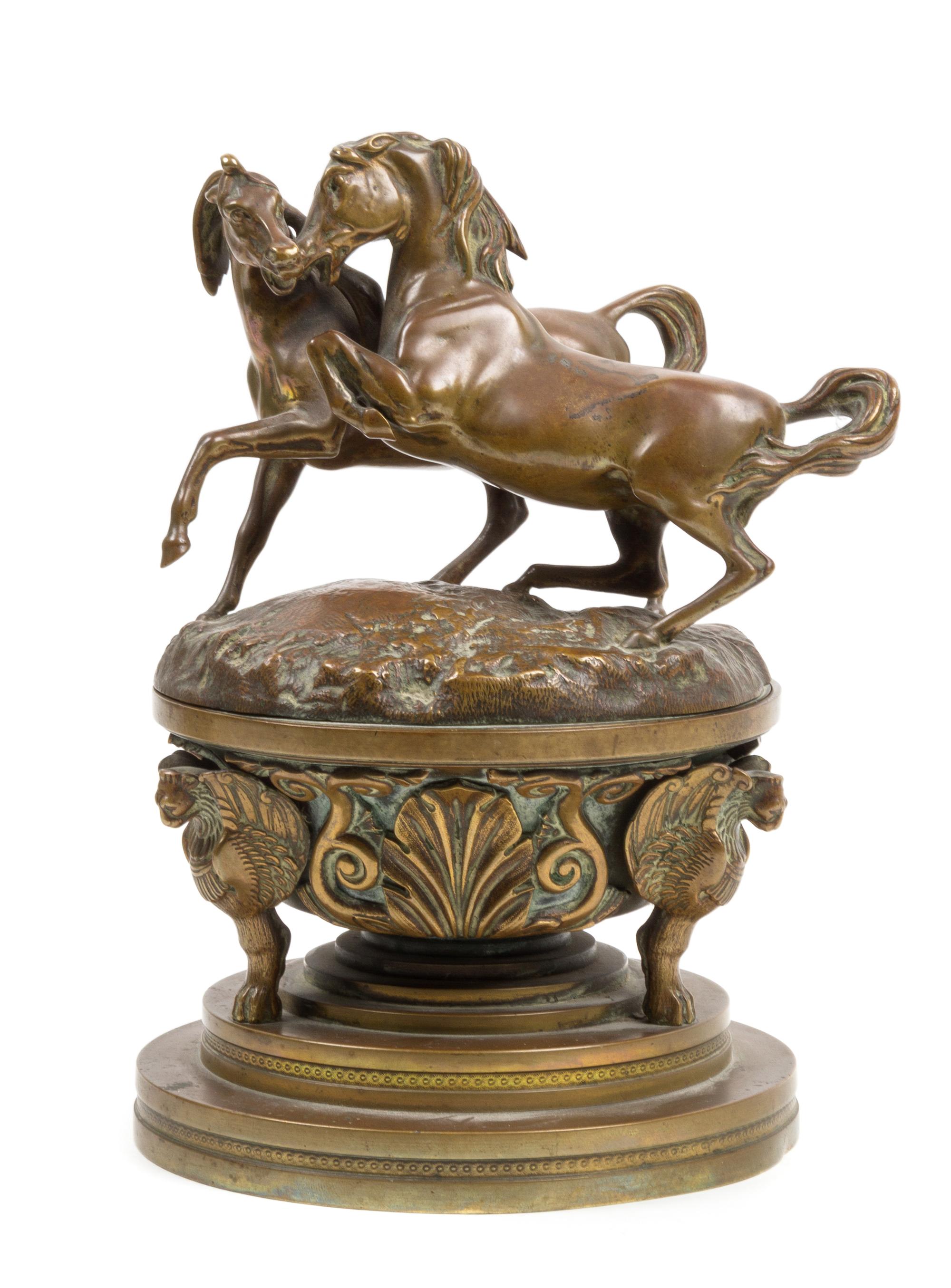 A Continental Bronze Covered Urn Height 9 1/2 inches. — 19TH/20TH CENTURY