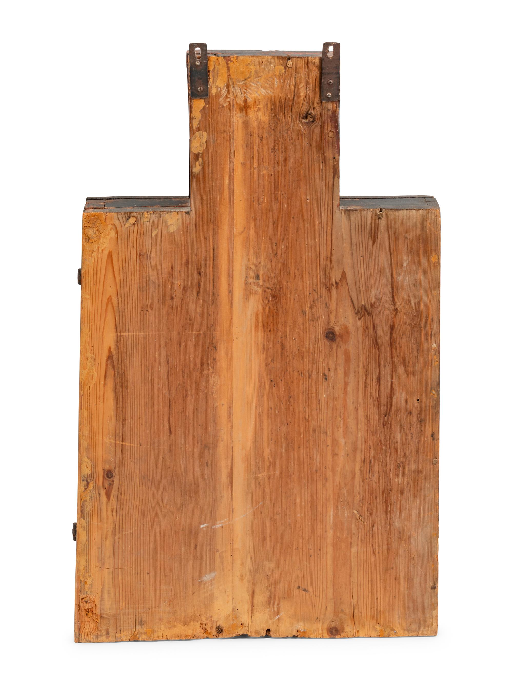 A Continental Painted Altar Triptych