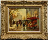 Rene Rambert, (French, 1901-1991), Parisian Flower Market