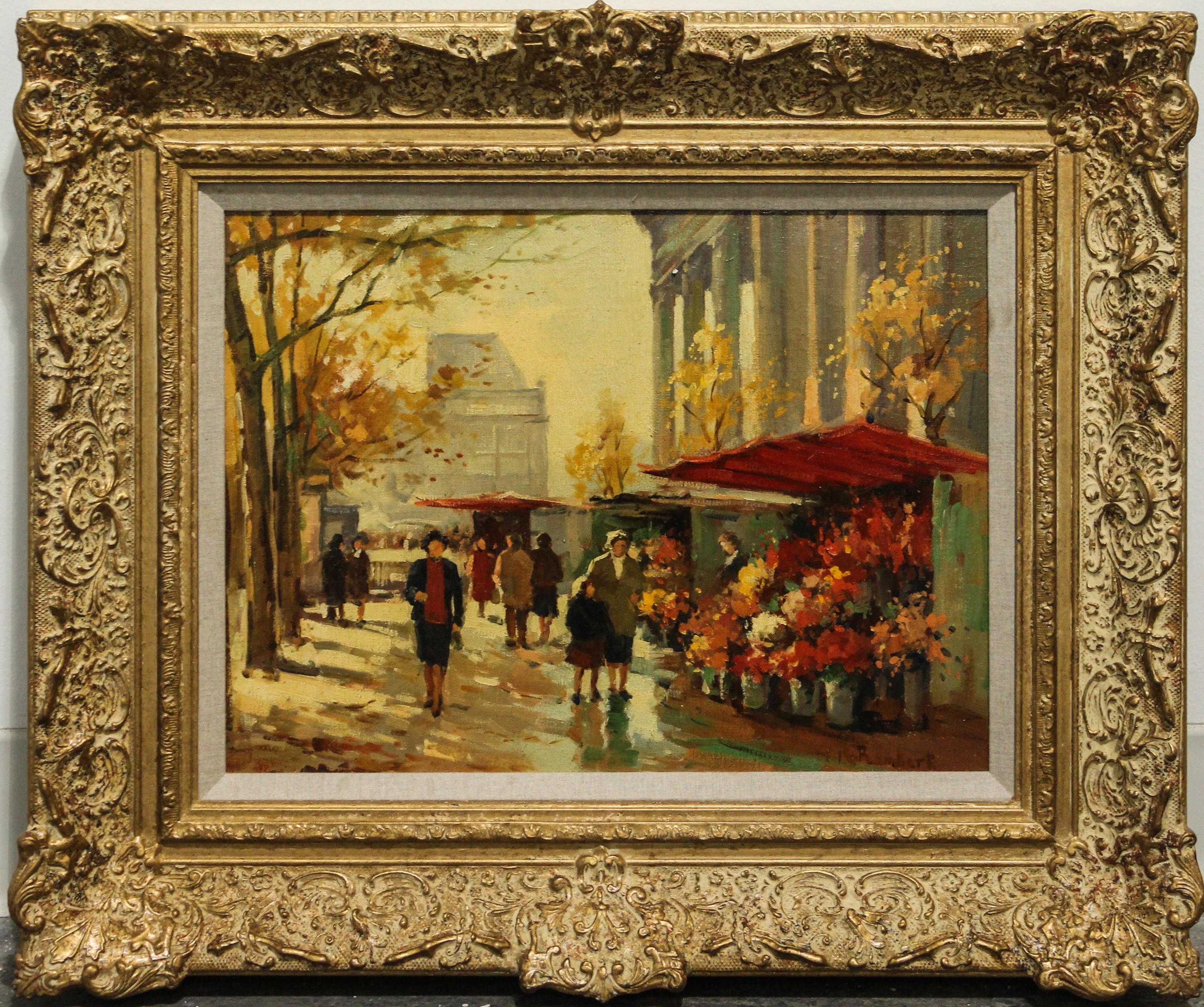 Rene Rambert, (French, 1901-1991), Parisian Flower Market