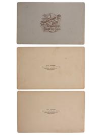 [COLORADO]. JACKSON, William Henry, photographer. A group of 3 boudoir photographs of Creede, Colorado, incl. D. & R. G. RY. At Creede. Denver, CO: ca 1888.