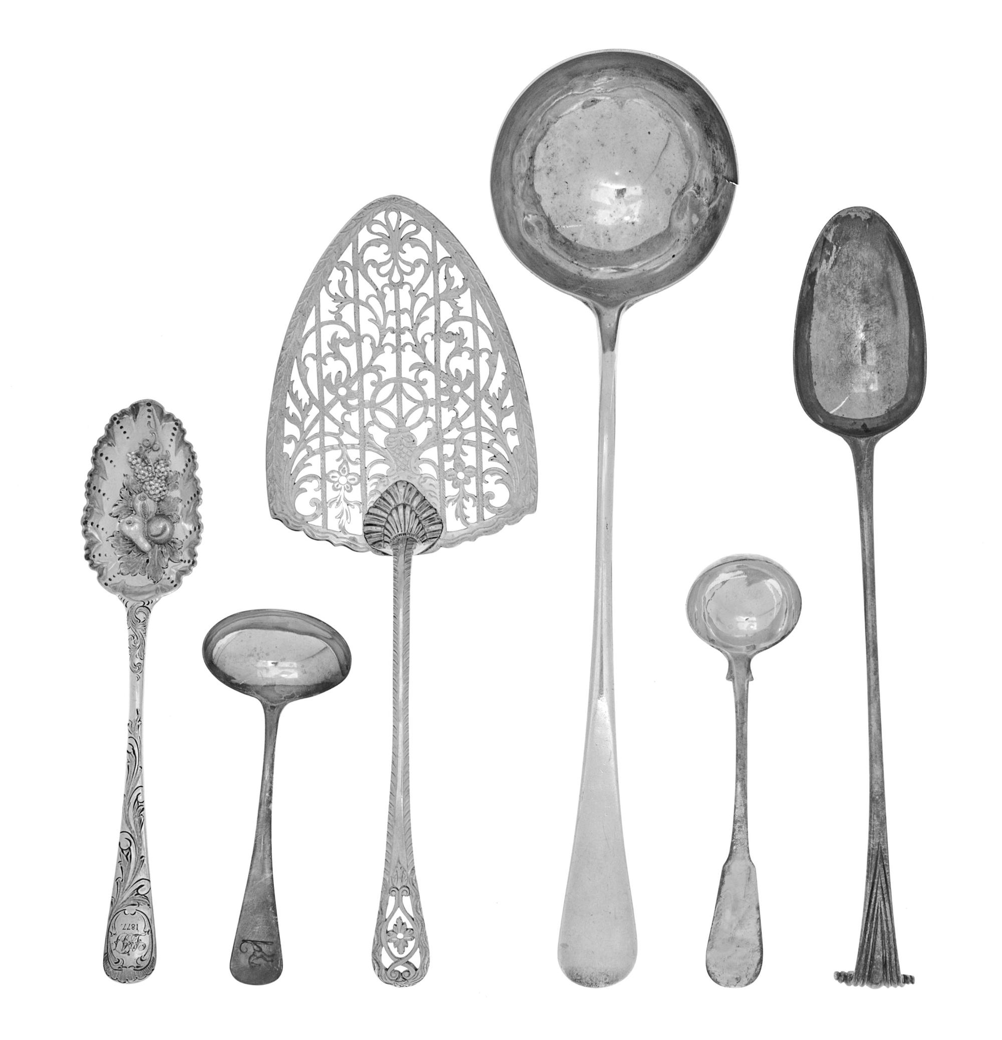 Ten Georgian Silver Flatware Articles