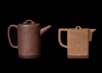Two Chinese Yixing Zisha Pottery Teapots