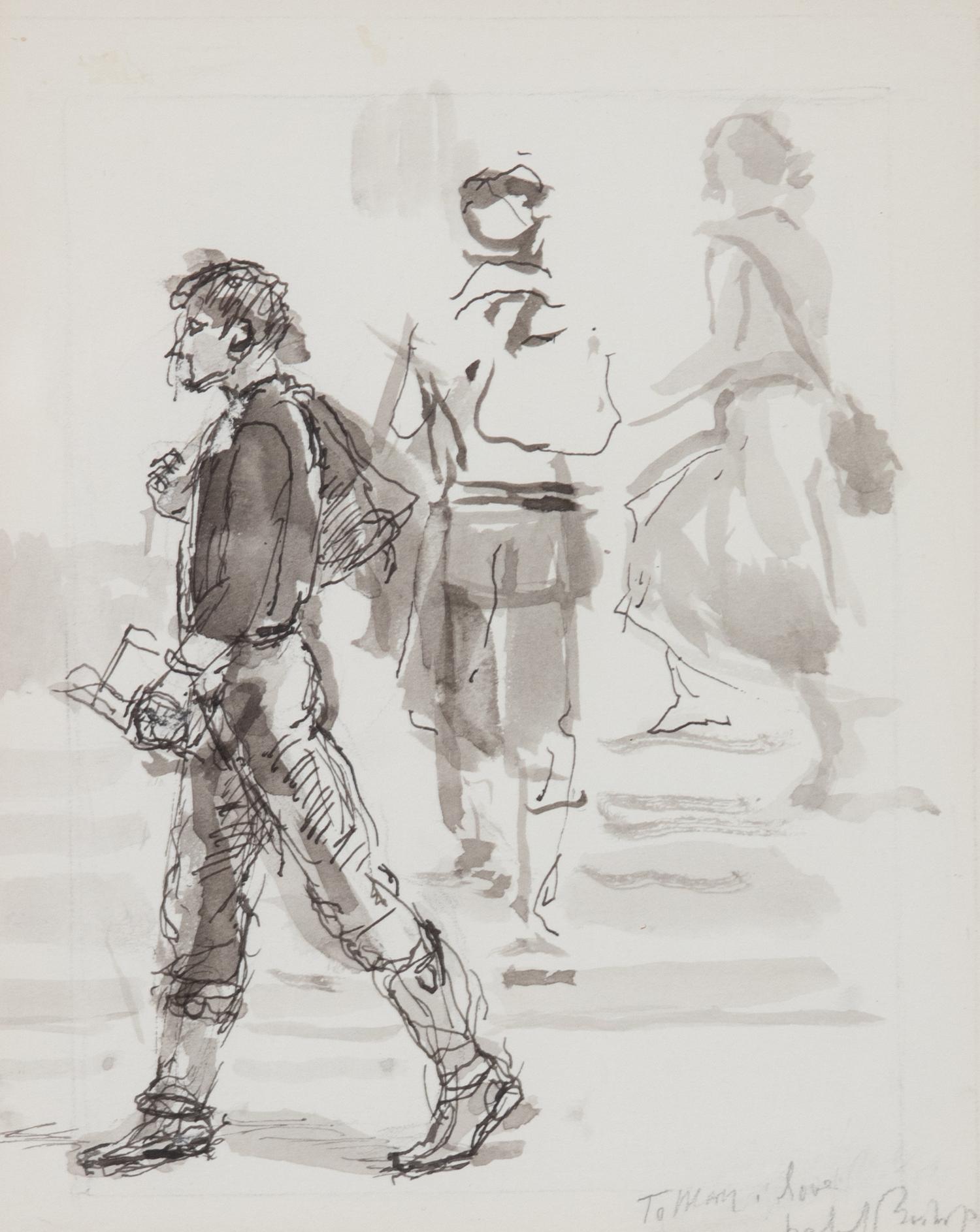 Isabel Bishop, (American, 1902-1988) — Entrance to Union Square, 1982