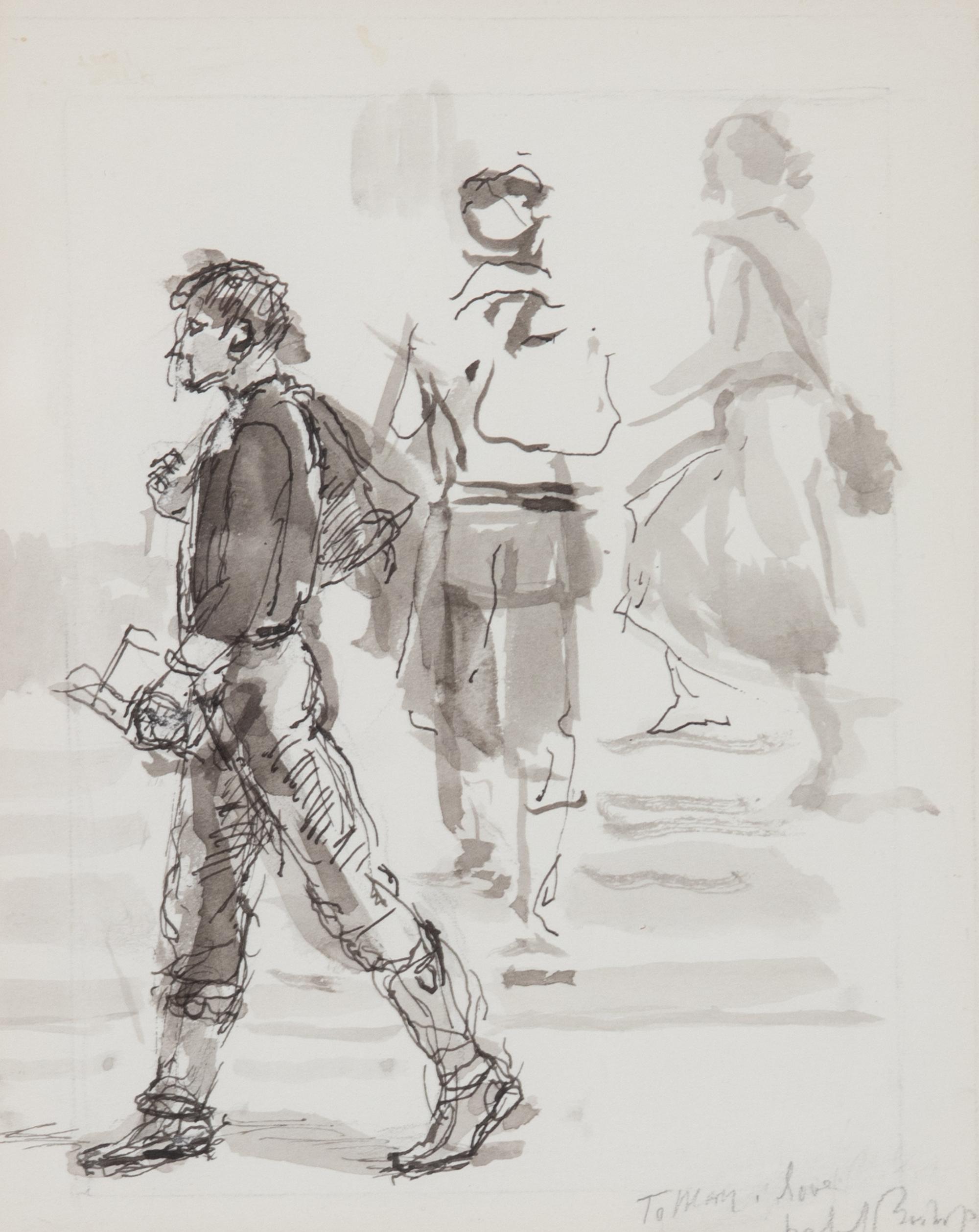 Isabel Bishop, (American, 1902-1988) — Entrance to Union Square, 1982