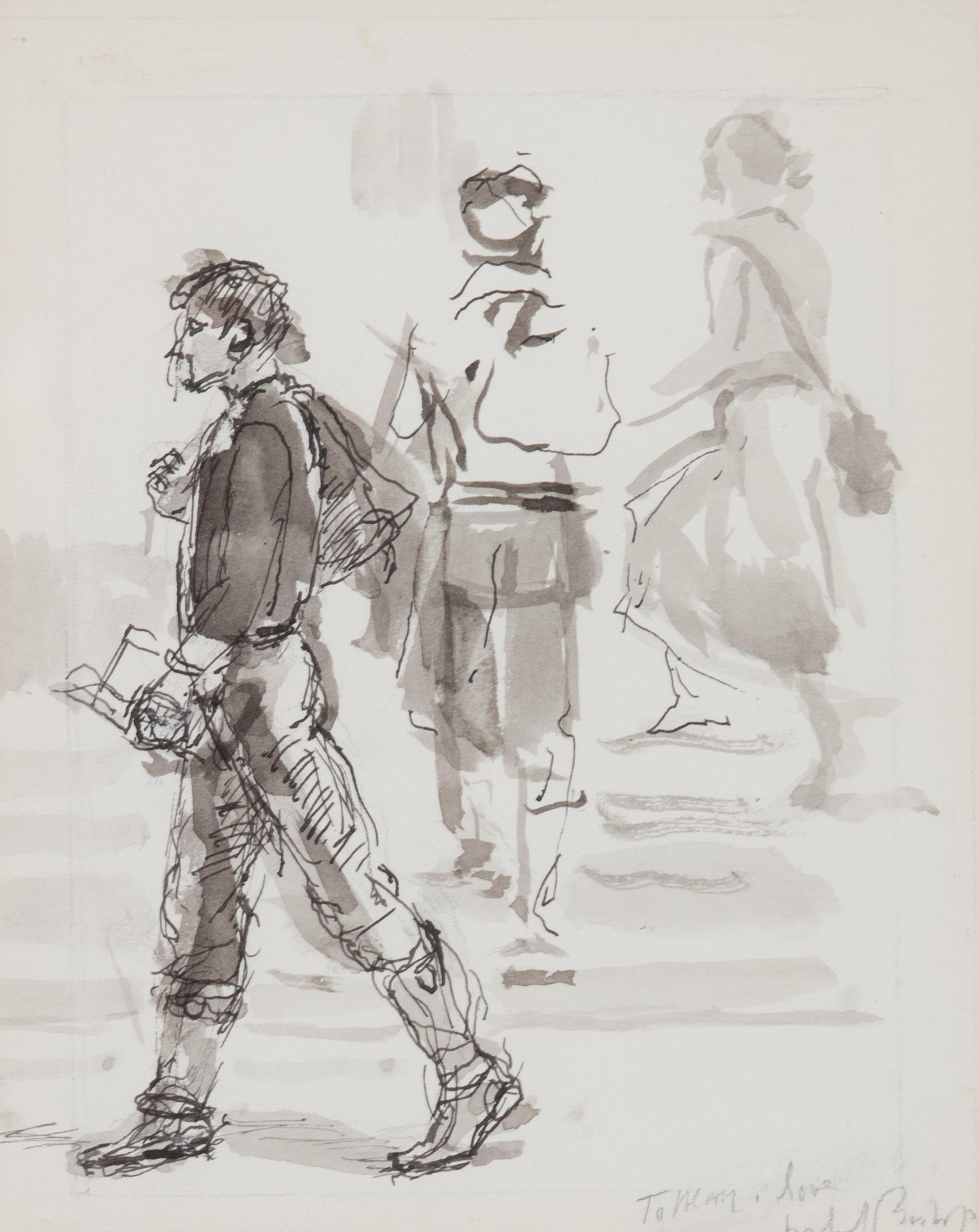 Isabel Bishop, (American, 1902-1988) — Entrance to Union Square, 1982