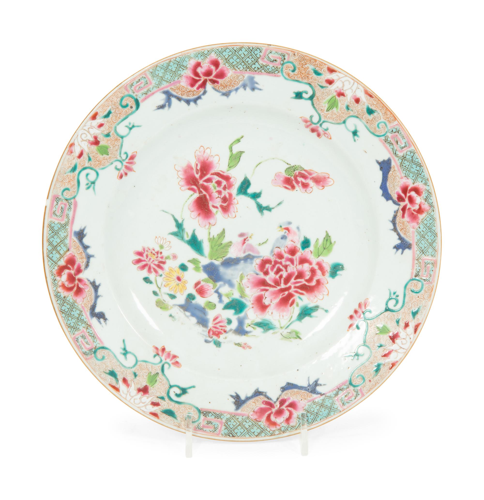 Three Chinese Export Porcelain Plates