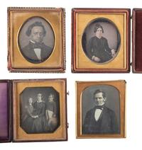 [EARLY PHOTOGRAPHY]. A group of 9 oversized quarter plate daguerreotypes of men and women, possibly European.