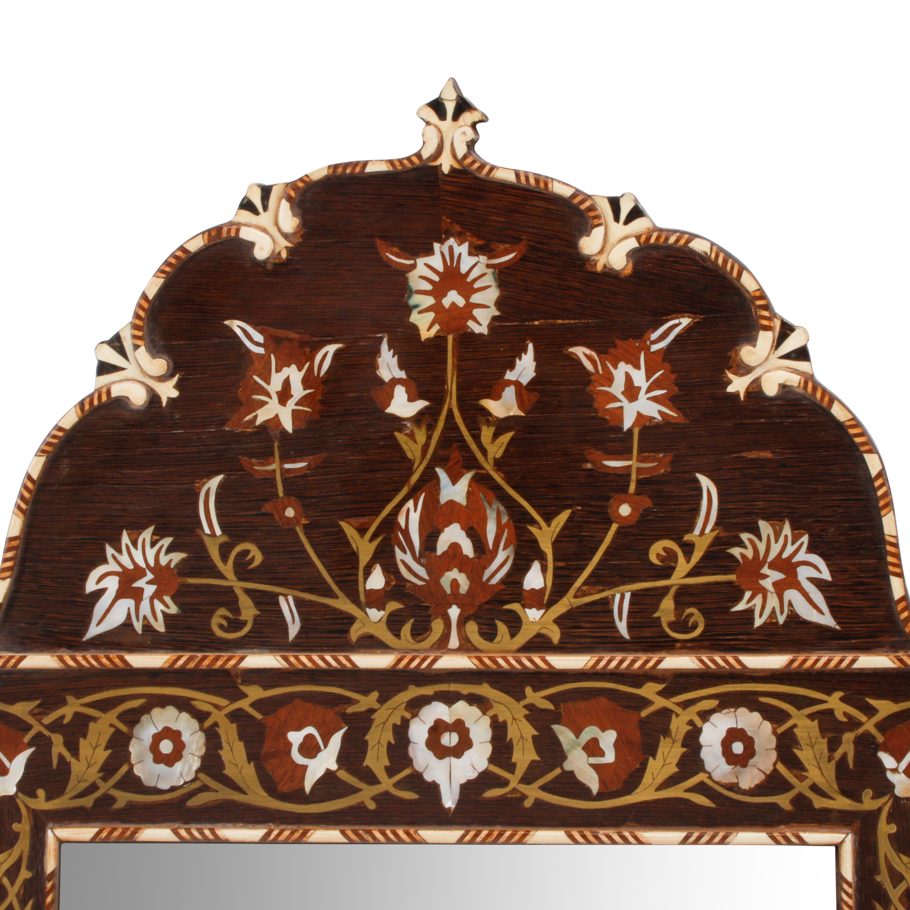 A Pair of Iberian Marquetry Mirrors