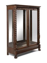 An American Oak Vitrine Cabinet