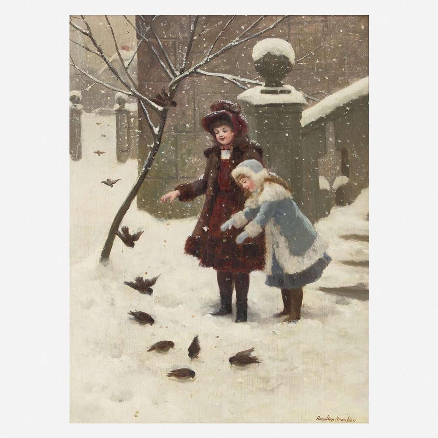 Hamilton Hamilton (American, 1847-1928) Feeding the Birds