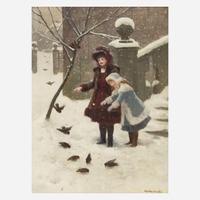 Hamilton Hamilton (American, 1847-1928) Feeding the Birds