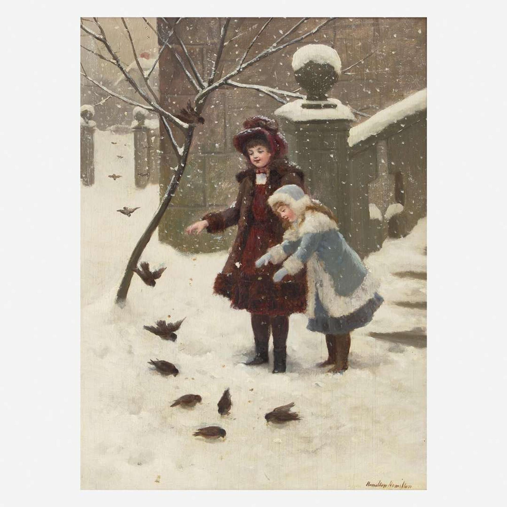 Hamilton Hamilton (American, 1847-1928) Feeding the Birds