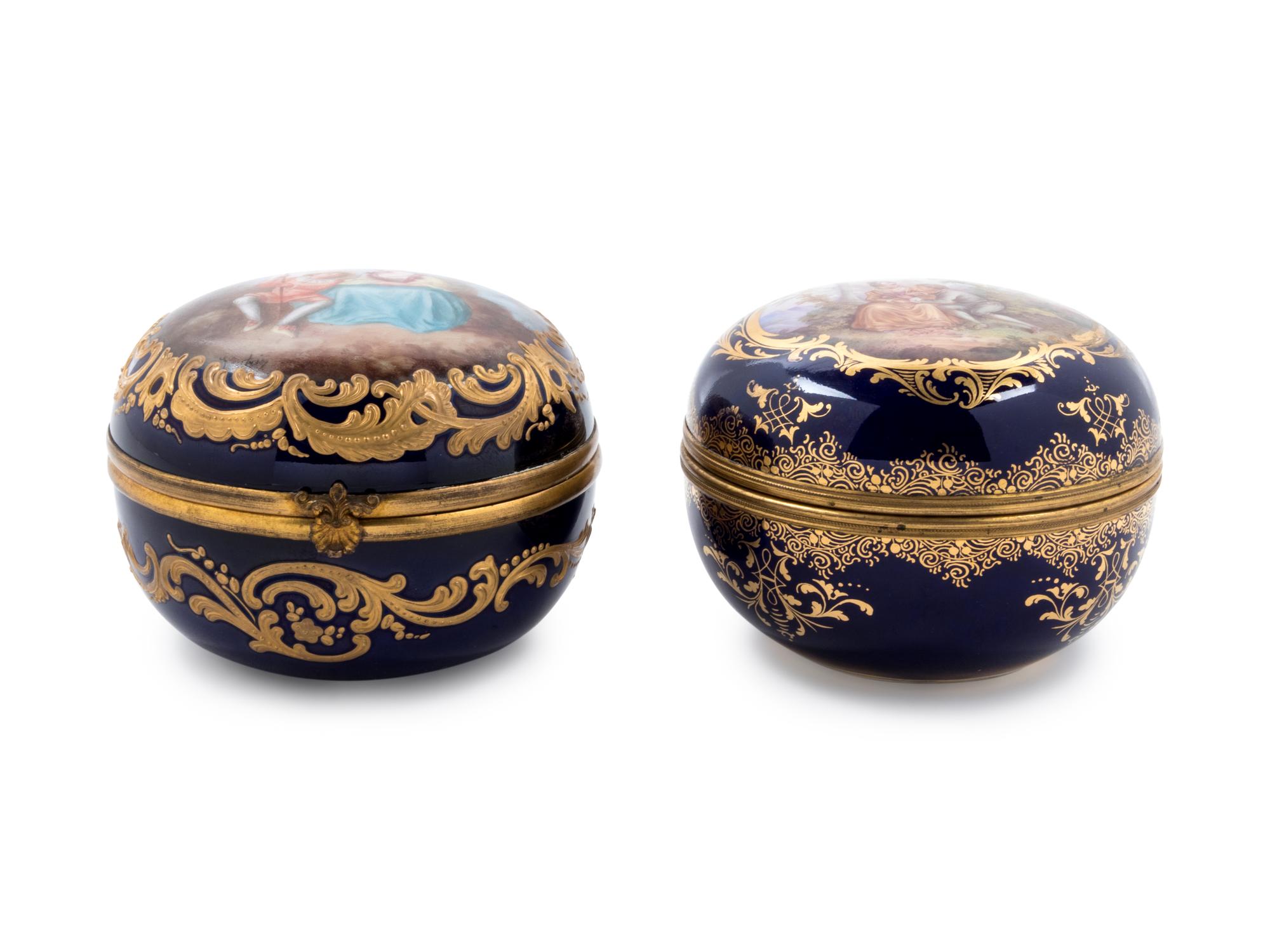 A Meissen Painted and Parcel Gilt Porcelain Circular Box