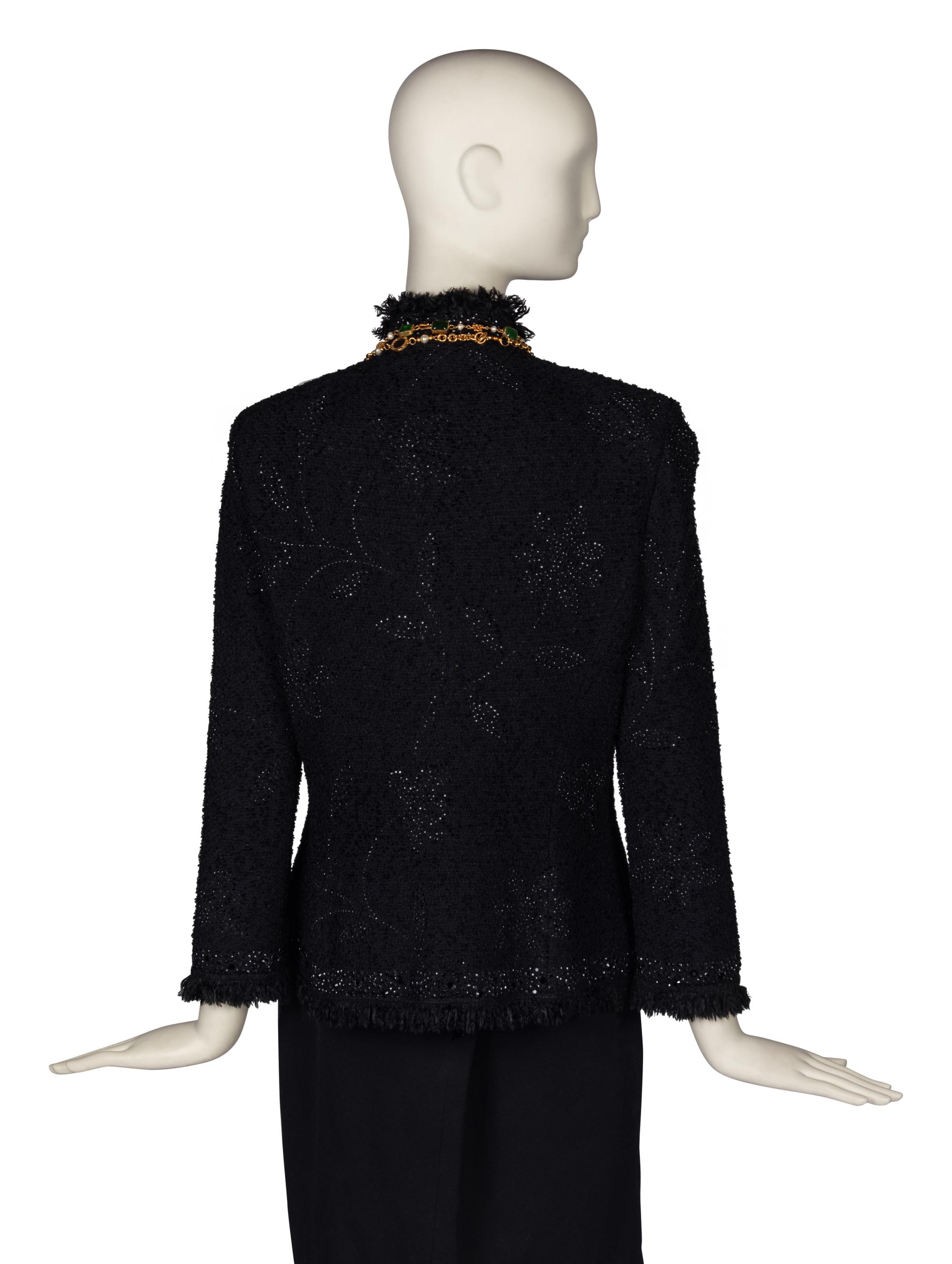 St. John Jacket, Two Necklaces, Ear Clips, and Brooch
