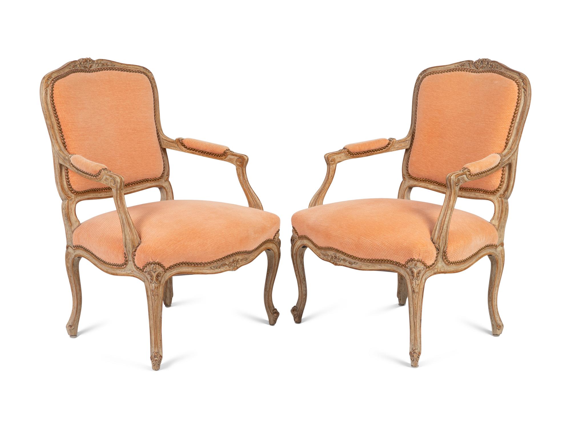 A Pair of Louis XV Style Fauteuils — 20TH CENTURY
