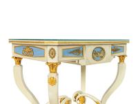 A Cream-Painted and Parcel Gilt Center Table
