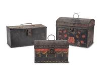 Three Toleware Boxes