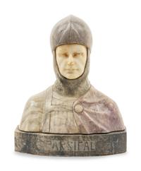 An Italian Alabaster Bust of Parsifal