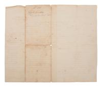 [SLAVERY & ABOLITION]. COLES, Edward (1786-1868). Document signed as Register for Illinois.