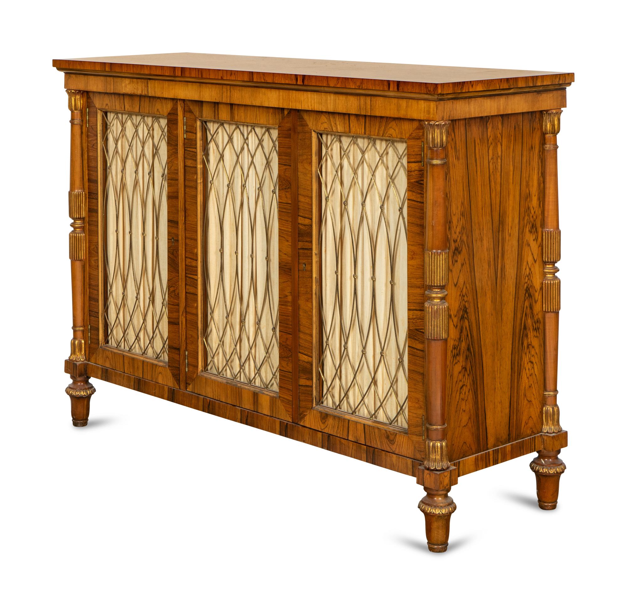 A Baker Regency Style Rosewood Chiffonier
