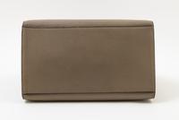 A Celine Taupe Leather and Suede Medium Trapeze Handbag, 11.5"- 20" L x 9" H x 7"- 9" W; Top handle: 4.5"; Strap drop: 15".