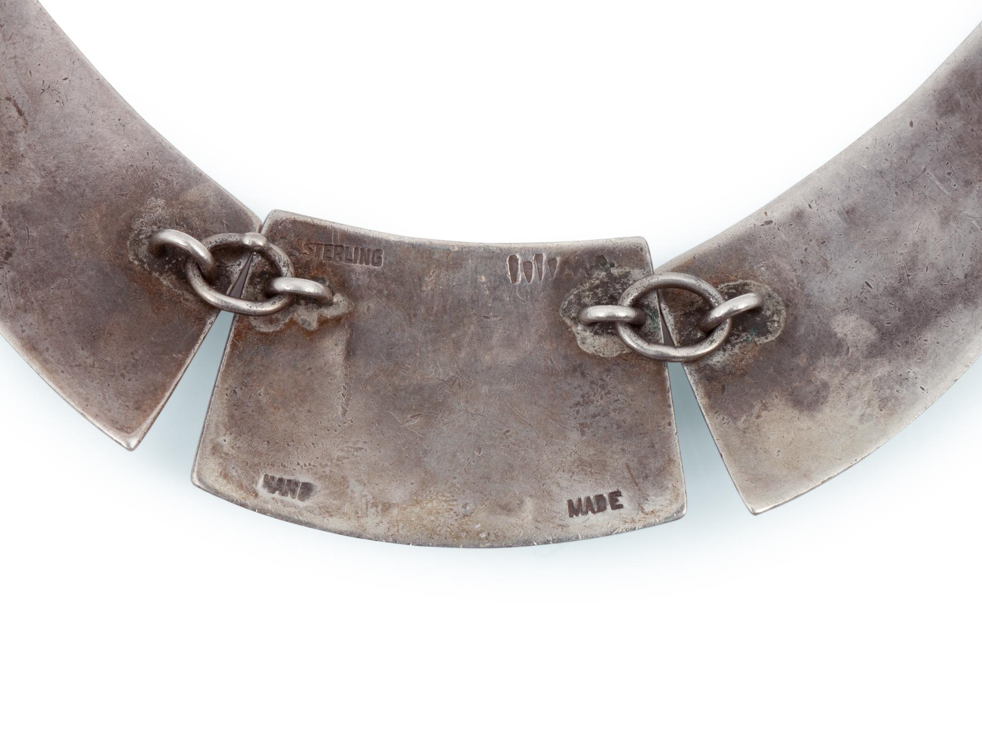 Silver Overlay Necklace, with Turquoise Cabochon