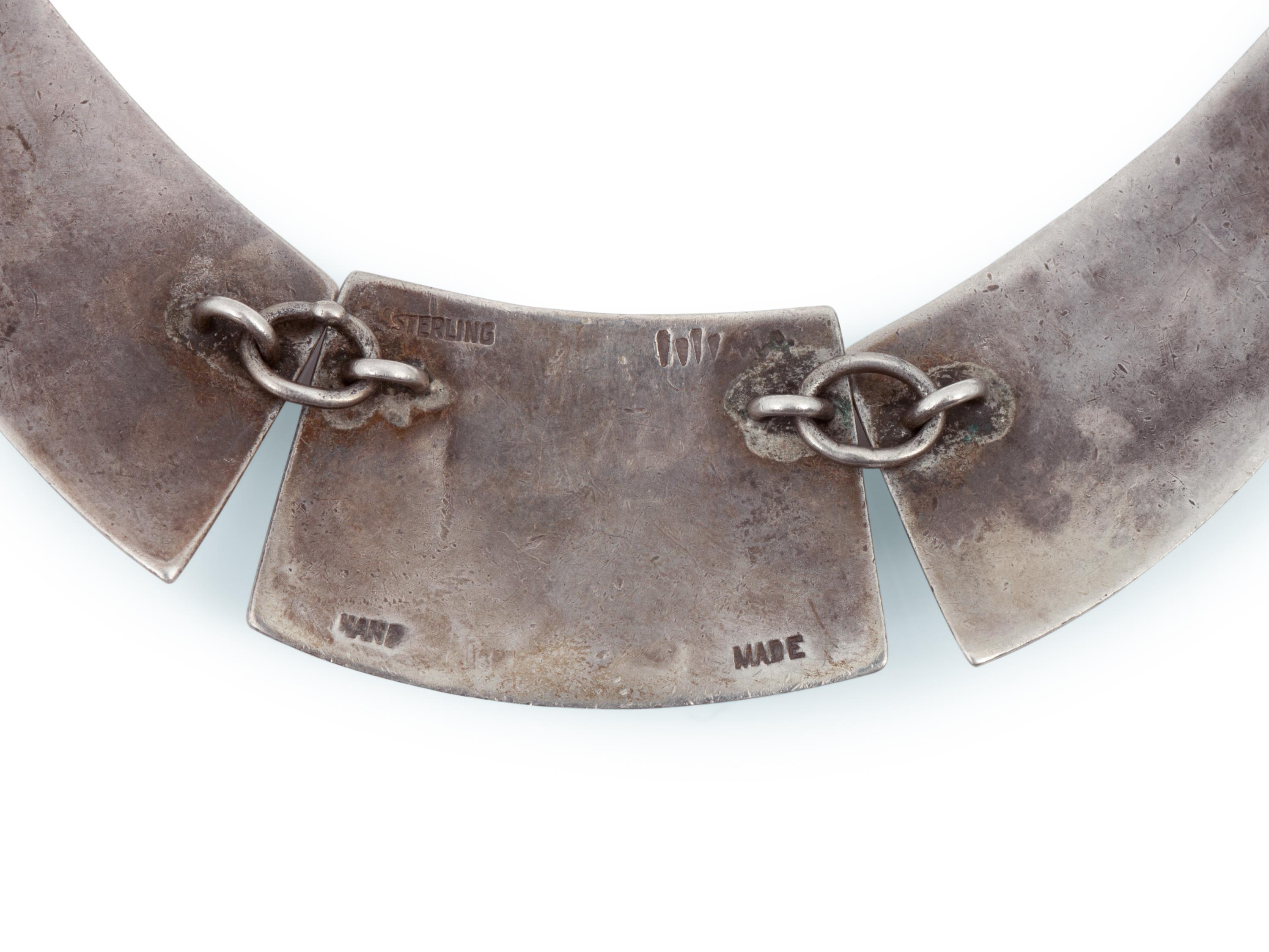 Silver Overlay Necklace, with Turquoise Cabochon