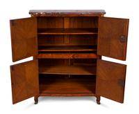 A French Empire Style Marble Top Marquetry Cabinet — 19TH/20TH CENTURY