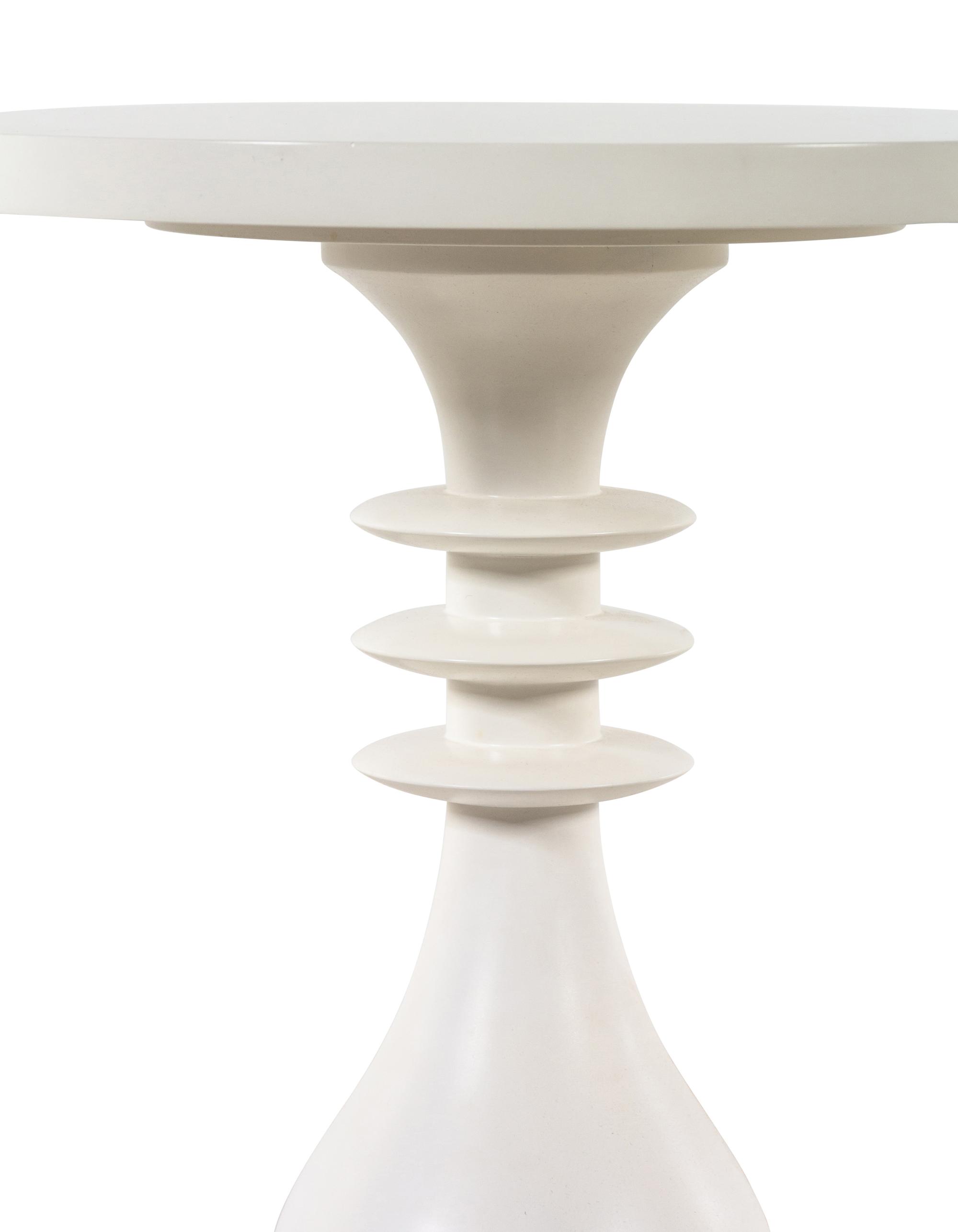 A Pair of Contemporary White Acrylic End Tables
