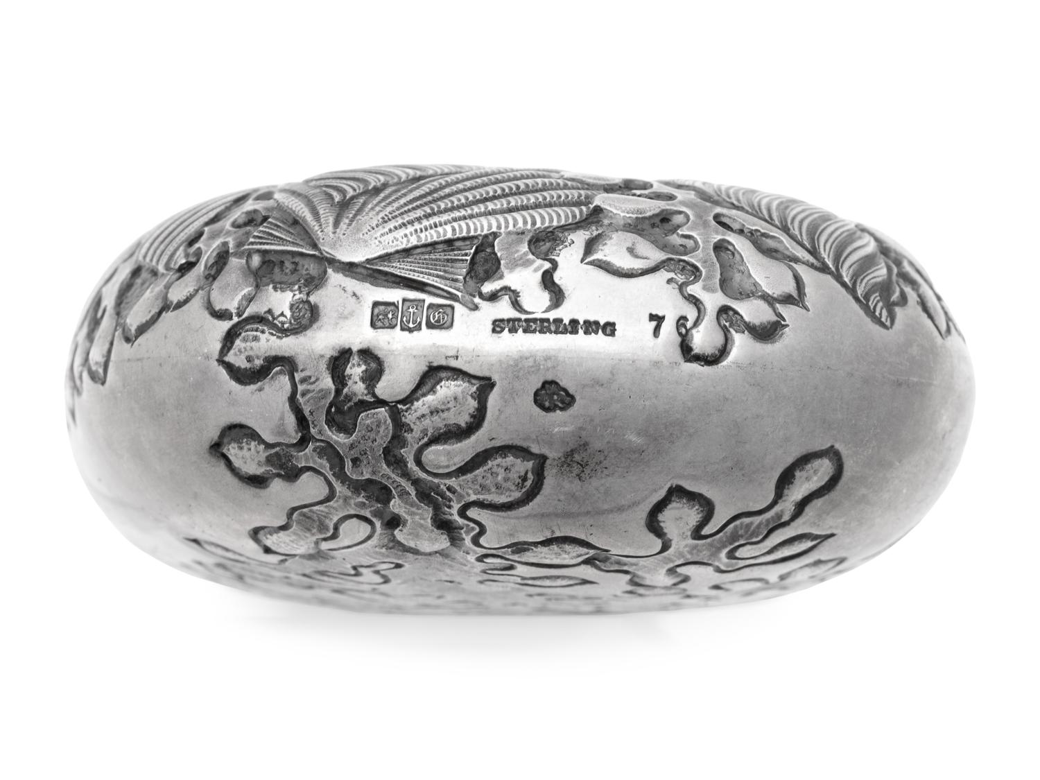 A Gorham Silver Sea Themed Flask