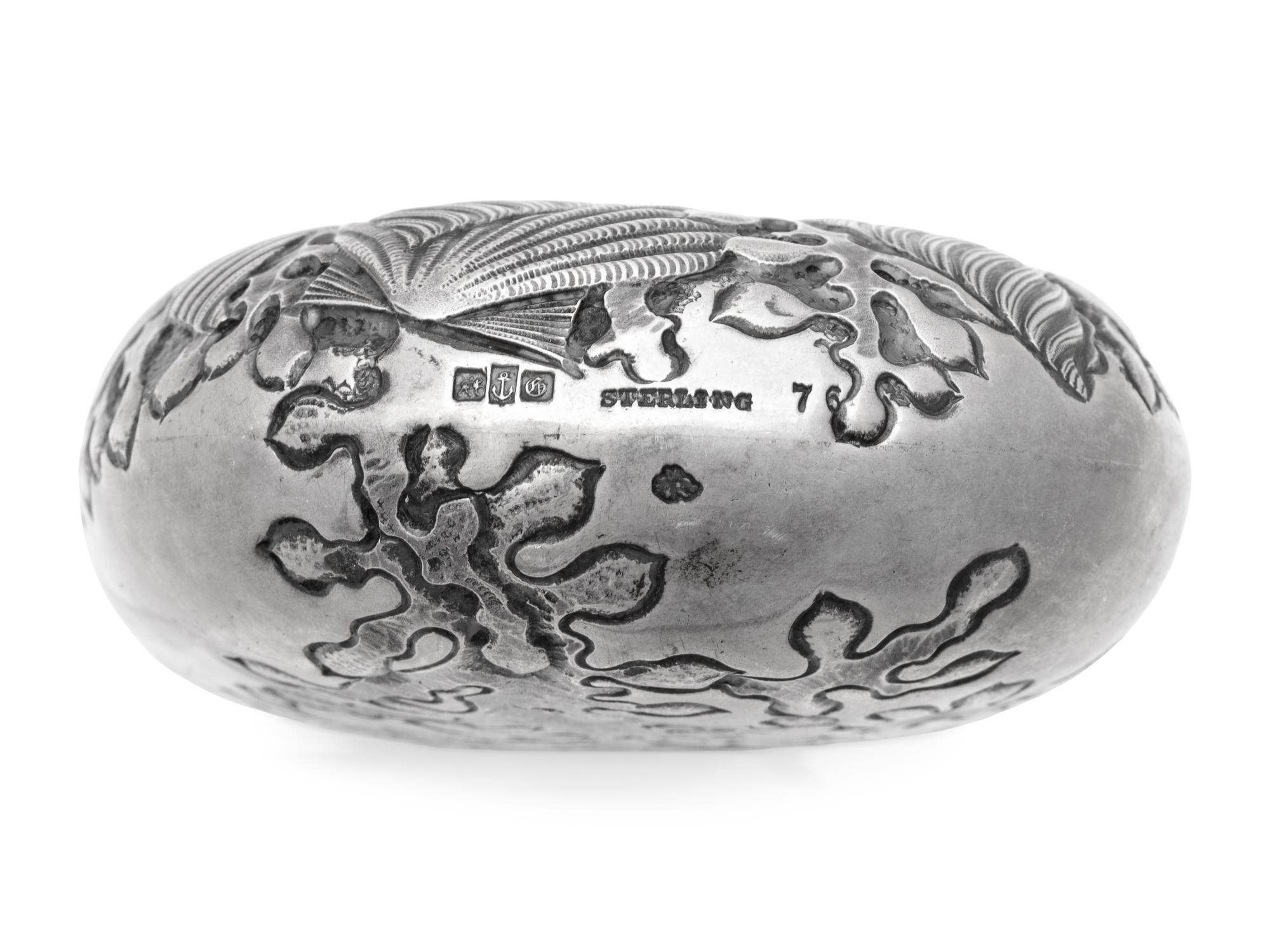 A Gorham Silver Sea Themed Flask