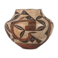 Acoma / Laguna Polychrome Painted Pottery Jar