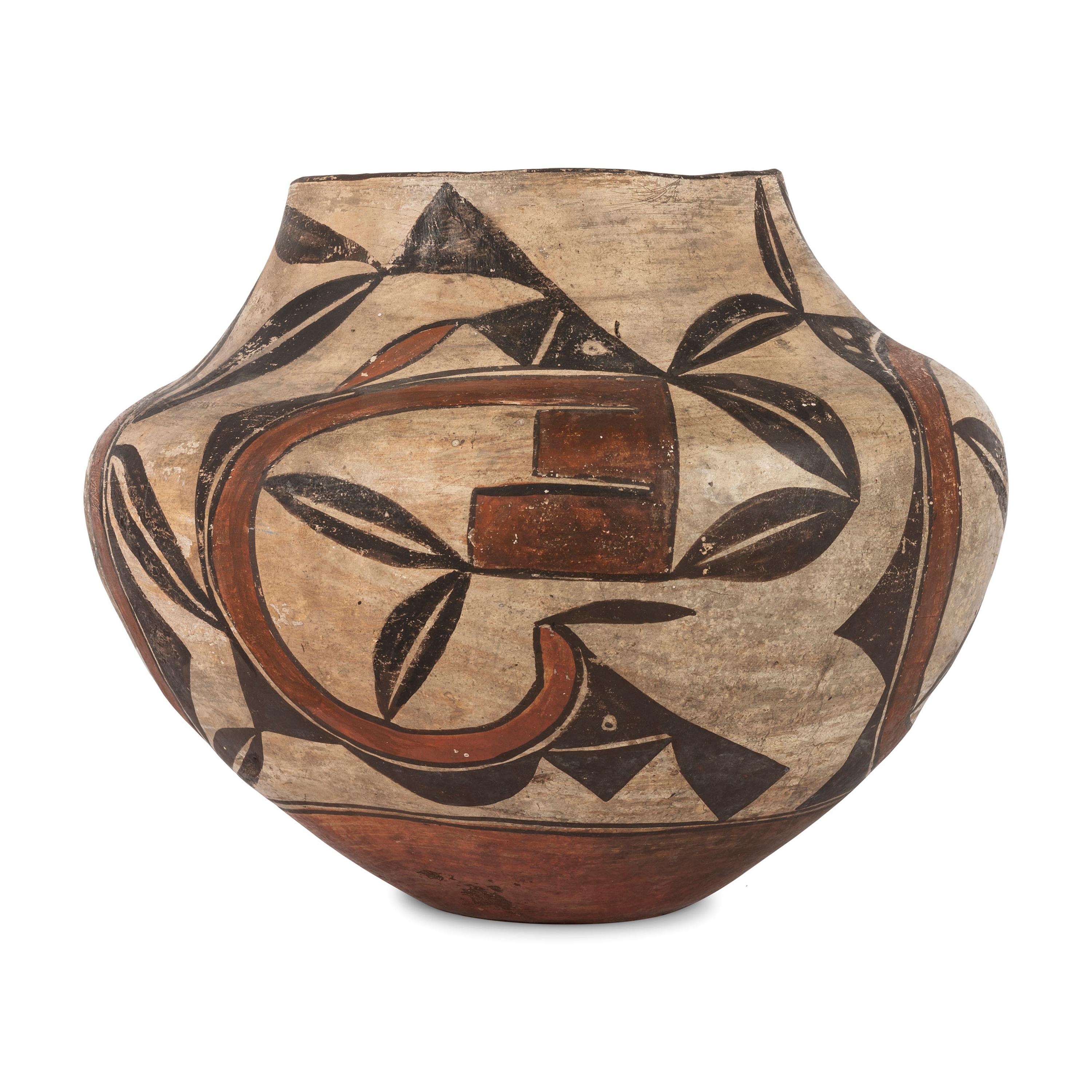 Acoma / Laguna Polychrome Painted Pottery Jar