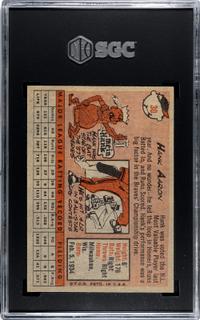 A 1958 Topps Hank Aaron Baseball Card No. 30 (SGC 5 EX)